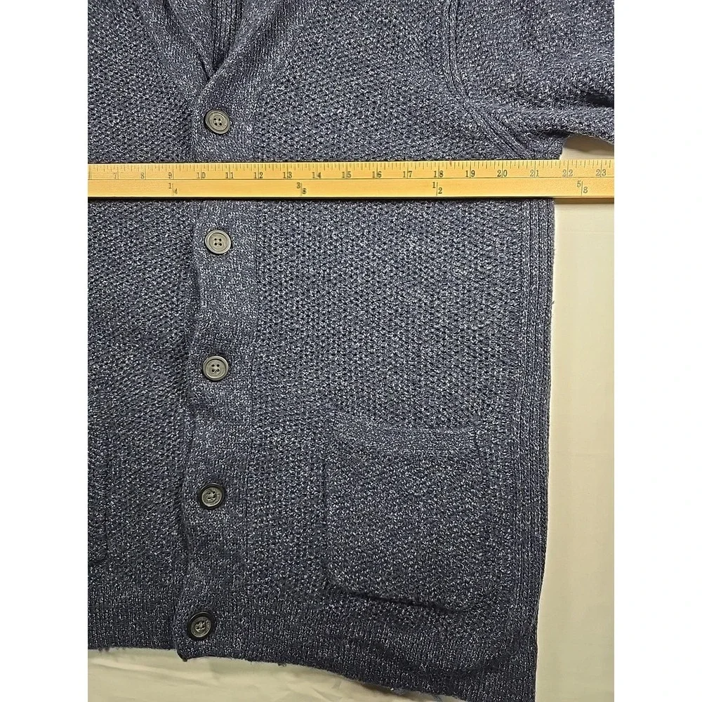 Marc Anthony Sweater Mens‎ XL Blue Shawl Collar Cardigan Nylon Merino Wool Blend